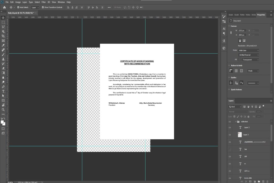 Modèle Word et PDF de certificat de bonne réputation des Philippines, version 9 template